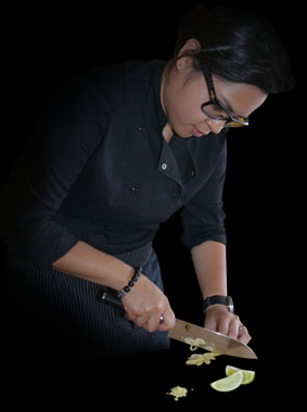 Sandra Nguyen en cuisine
